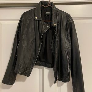 Black leather jacket